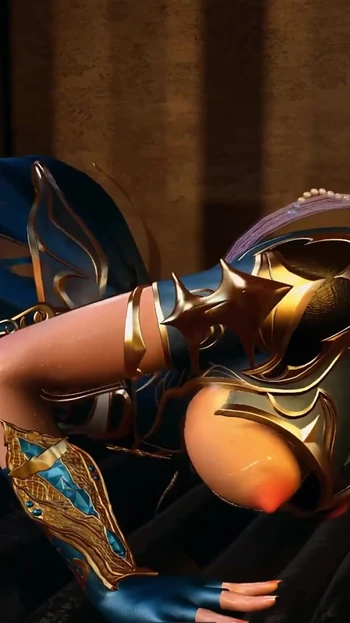 3D возбужденную крошку-шлюшку обнаженную ее огромные сиськи трахнули жестко