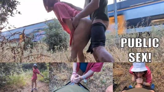 NE HALT EDİYORSUN! Demiryolu boyunca bir yabancı tarafından becerdin!