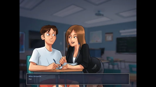 I kiss my Petite French Teacher in class in Summertime sagaI kiss my Petite French Teacher in class in Summertime sagaI kiss my