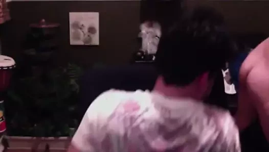 Web kamerası oral seks için bir düz adam