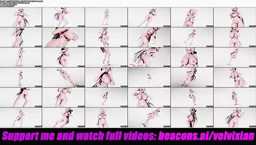 Kalın büyük memeli haku seksi dans (3 boyutlu hentai)