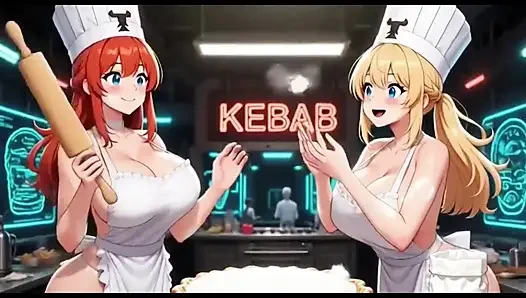Komik aşçı videosu, ai animasyon