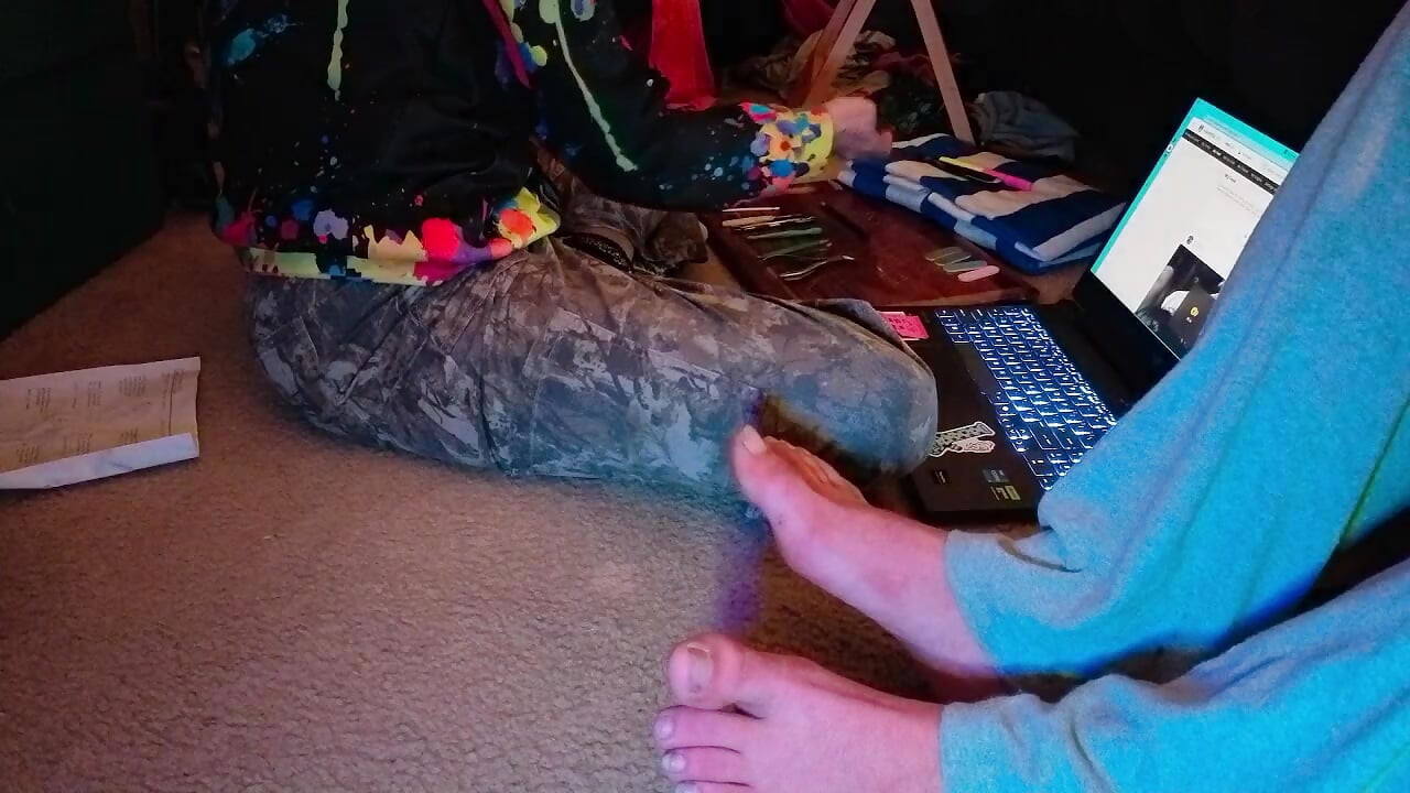 Part 2 of Pedicuring Daddy's Feet