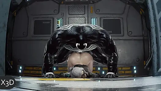 Siyah kedi X Venom 3d animasyon