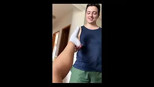 Tanrıça Kiffa - spor salonundan sonra gerçek amatör terli ayaklara tapıyor ve kokluyor