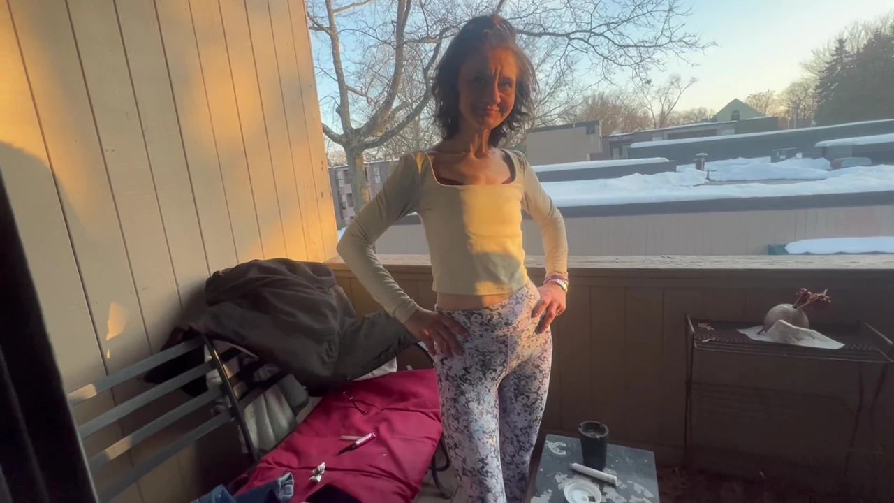 Porch Fucking a Whore