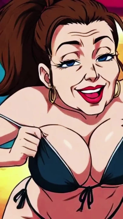 İri göğüslü orta yaşlı seksi kadınlar bikinilerle azdırıyor