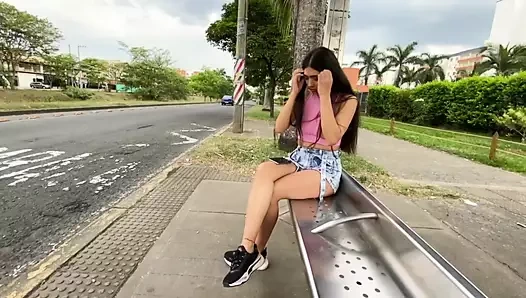 Girl gets led to an apartment by a guy on the street