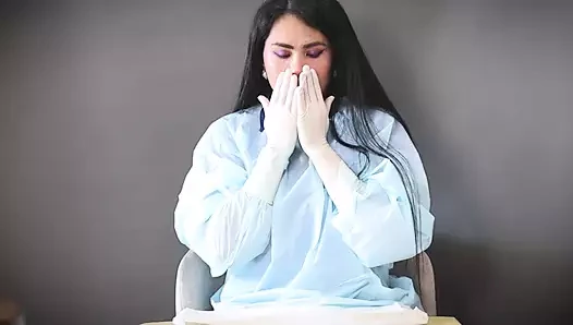 Tıbbi ve lateks eldiven fetişi asmr