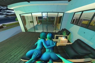 Fvr - 4 - havuz kenarında üçlü seks - mindy ve lilly