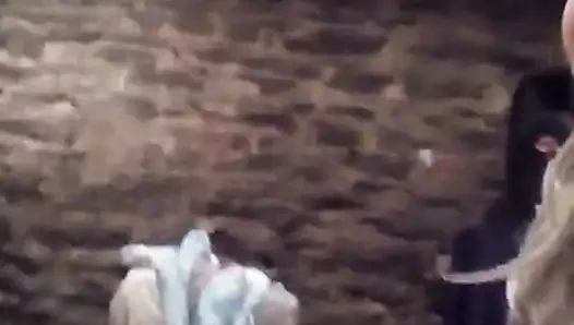 Uzun saçlı beyaz çöp kırlangıçlar büyük siyah horoz