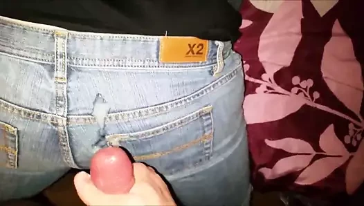 Cumshot on Express jeans