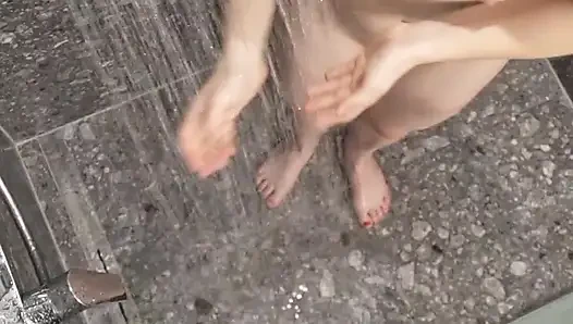 Are you soaping me up? Swiss girl in the shower