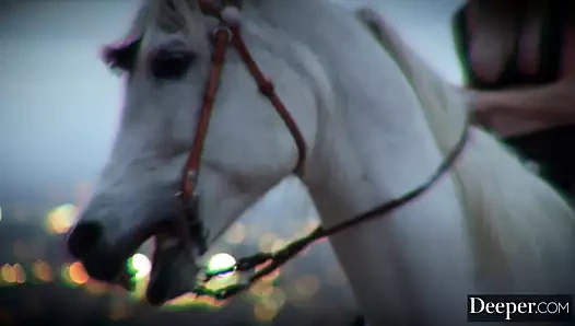 Daha derin. kovboy kız kenna anna claire ile sapıkça üçlü seks yapıyor