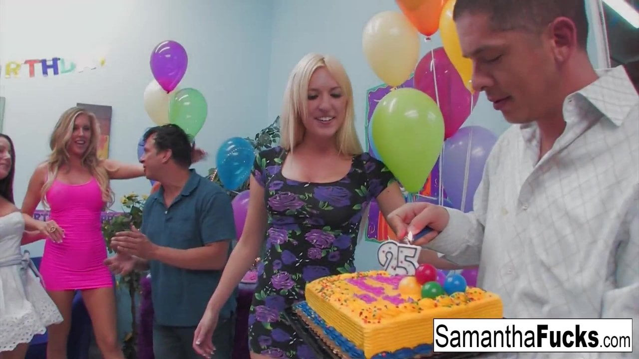 Samantha aziz doğum gününü vahşi bir çılgınla kutluyor