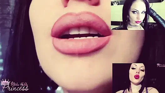 Seksi büyük pembe dudaklarımı hayal edelim