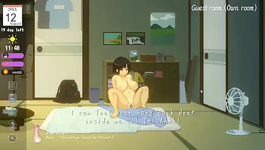 Hentai oyunu - büyük memeli kadının kırsalda yoğun yaz seksi