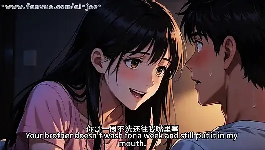 Üvey erkek kardeşimin avının önünde baldızım bana gerçekten böyle bir şey yaptı. Bu çok heyecan verici.. Yapay zeka