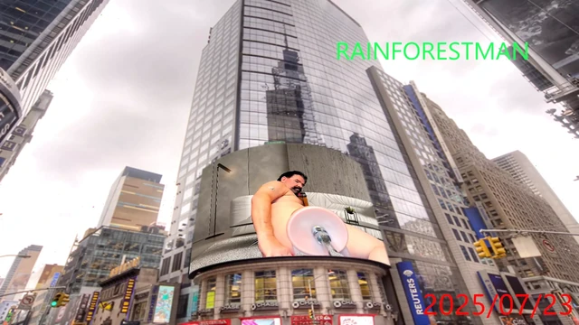 Тропический лес-Man 07-23-2025 огромный дилдо на секс-машине на виртуальном большом экране