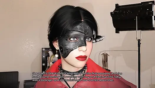 Üç panel: aldatılan adam karısının ırklararası bdsm pornosu yapmasını dominatrix ve itaatkarları olarak izliyor - bölüm 14