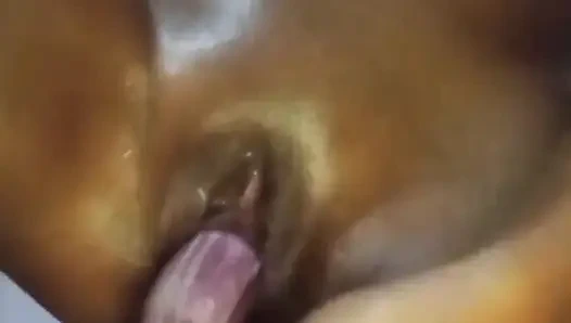 Sri Lankalı kız arkadaş büyük brinjal oynuyor