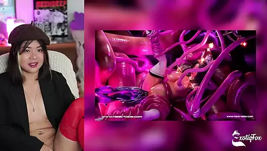 Sevimli Asyalı yayıncı exotiqfox nestlabs'tan hentai derlemesine tepki veriyor