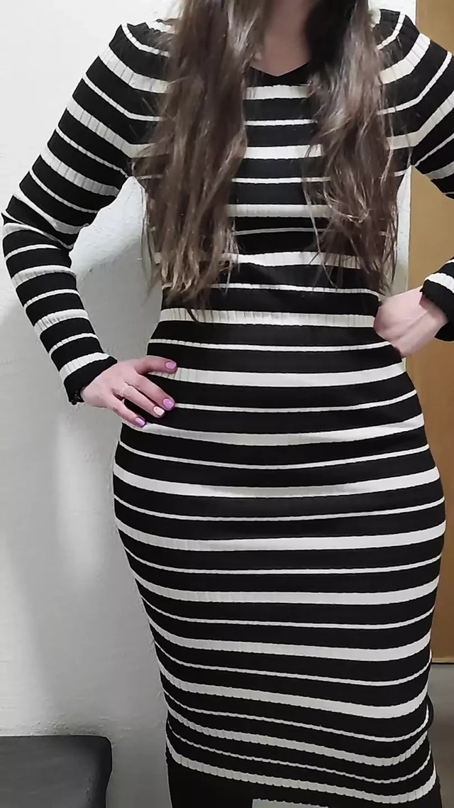 Naked Demona when she returns home