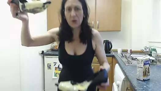 Topuklu meydan okuma dağınık muhallebi