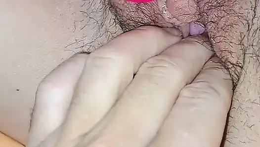 Plug in the ass and fuck his pussy and cum