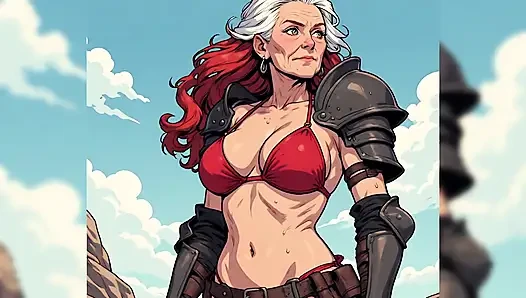 Anime tarzı seksi savaşçı orta yaşlı seksi kadınlar