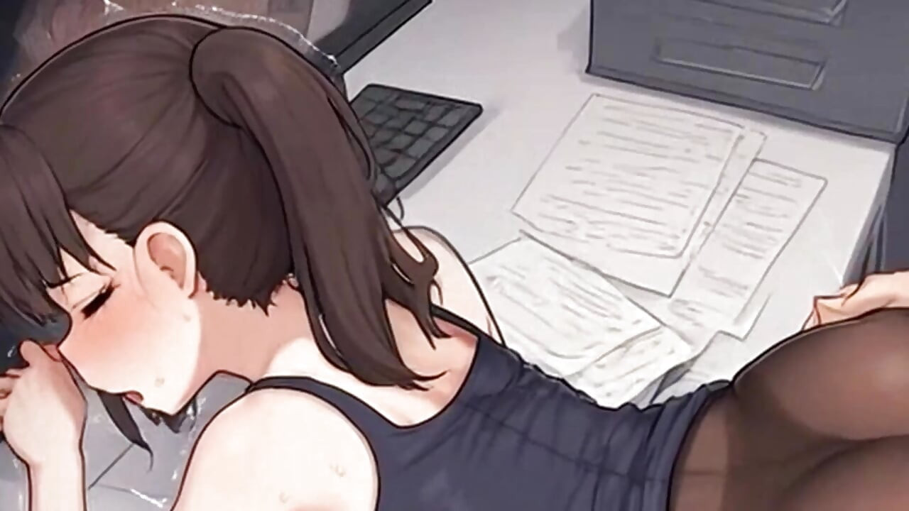 Waifu sekreter bakış açısı - yakın çekim, azdırma, çorap çekme ve yaramaz oyun (1m teaser)