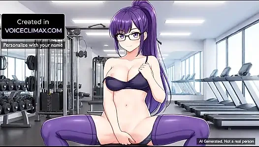 La donna sexy della palestra ti umilia e ride degli esercizi falliti in palestra, ordinandoti dominazione femminile e istruzioni per masturbarti - istruzioni per masturbazione