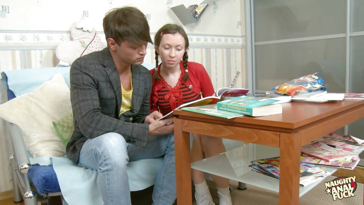 Learning history is nothing compare to a big cock for this petitte brunette
