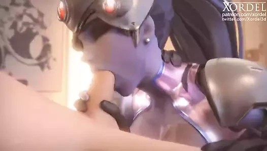 (overwatch) dul kadın yarağını sevgiyle emiyor