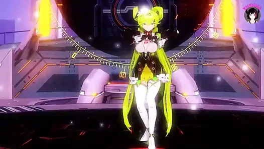 Honkai impact 3 - sevimli genç seksi dans ve kademeli soyunma