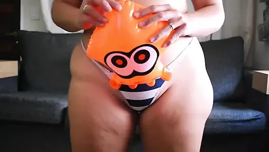 Hips closeup ve squish splatoon şişme - bunny looner