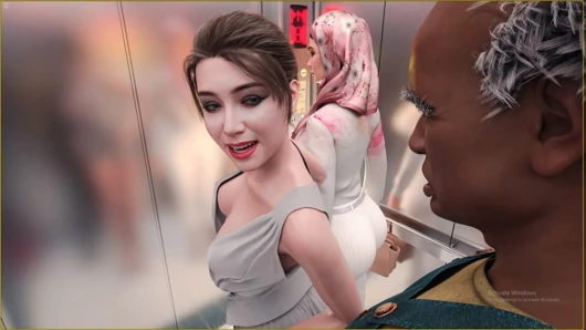 Yasmin üvey kız kardeşi Riya'yı asansörde yaşlı adamla eğlenirken yakaladı