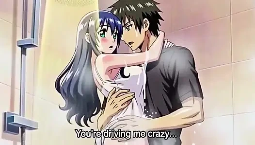 Stepbrother watch stepsister while she is taking shower 3D Anime