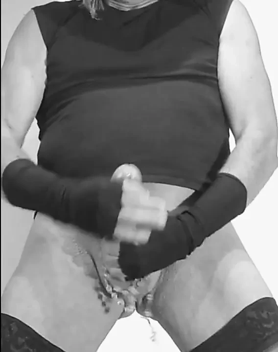 Steff165: Vintage Style Black And White Masturbation Session
