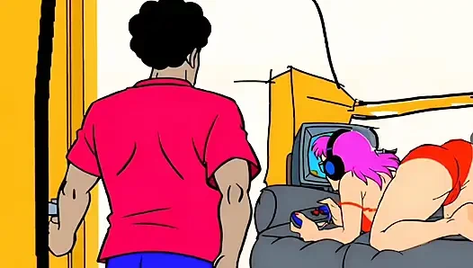 Üvey annem retro oyunları seviyor, hentai, ai çizgi film