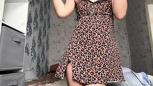 Seksi gömlekli sabah mastürbasyonu