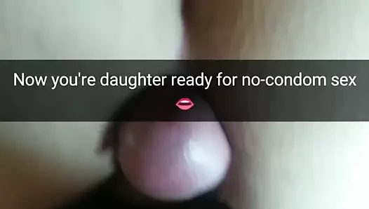 Üvey babanın eski arkadaşı genç kızı prezervatifsiz seks için hazırlıyor!