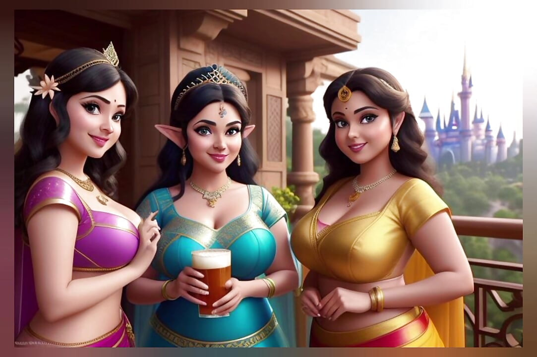 Yapay zeka iri güzel Hintli kadınların sansürsüz 3 boyutlu anime disney prenses görüntüleri