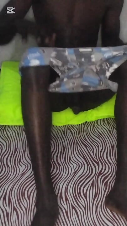 African Boy Wanking His Long BBC and Ended with Hot Cum