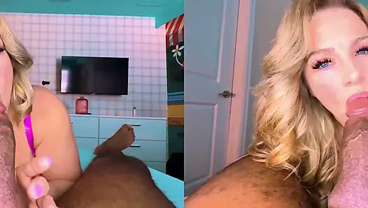 Vr 3d - büyük memeli orta yaşlı seksi kadın büyük zenci yarağını emiyor ve sikiyor