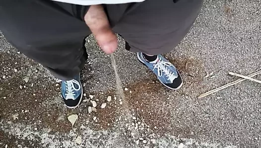 çiş ve boşalmak açık içinde bir kamu park