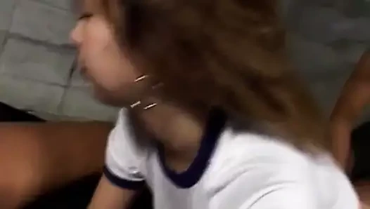 Sayaka hagiwara üniforma kesim ve ağız alır ve nooky becerdin