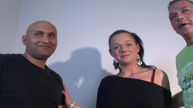 Attractive German doll wrecked by two big dicks