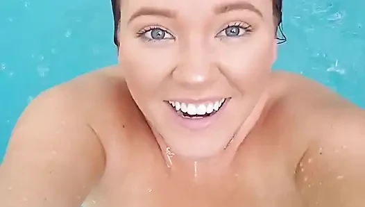 Anaked Pool Fun in Slo-mo. These Boobs Make Quite the Splash, Don't They?