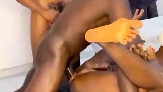 Enjoying Two Young Black Boy's Cock